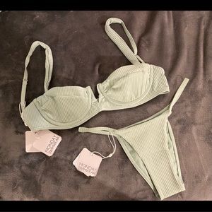 Monday Swimwear bikini in moss size XS